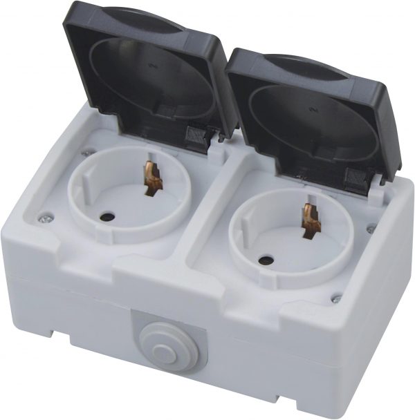 ATOM (2-GANG GROUNDED SOCKET)